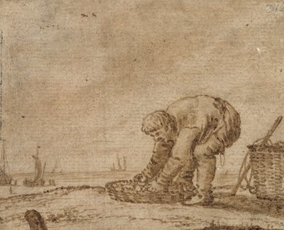 Fisherman on the Sea Shore by Jan Porcellis